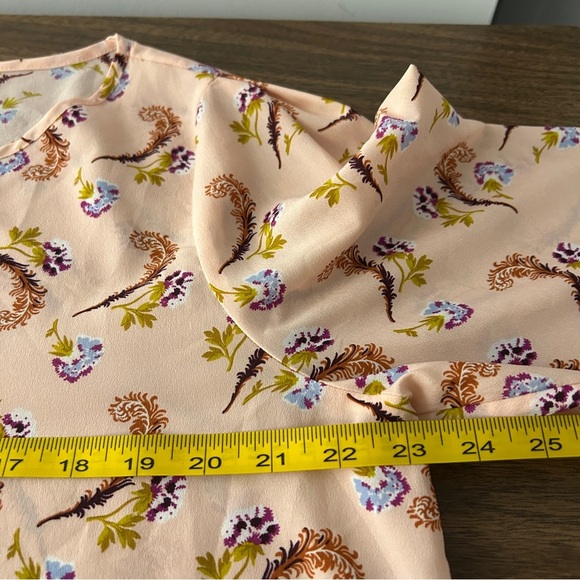 ❤️ Banana Republic Pink Paisley Floral Blouse XL - Picture 8 of 10